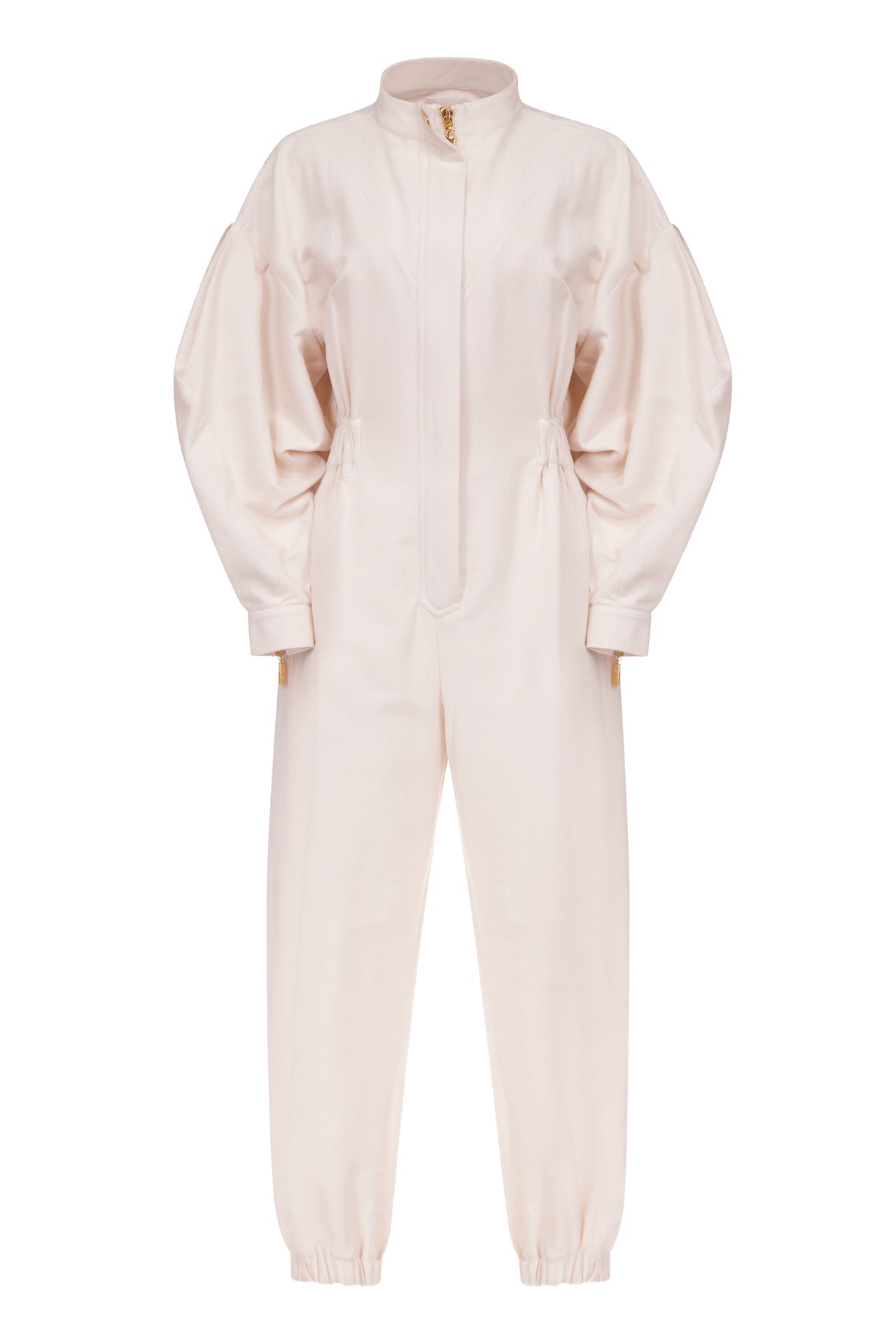 racer jumpsuit · ecru