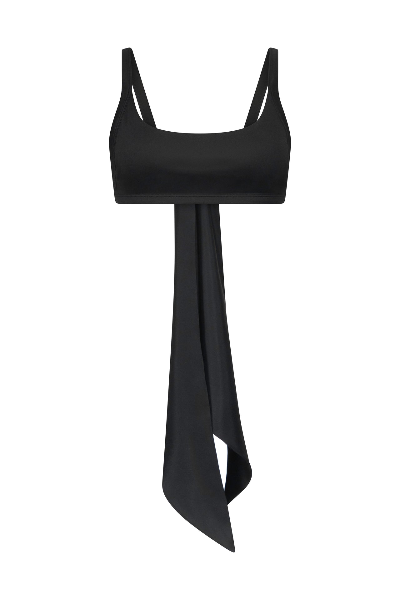 Sash Tie Crop · Obsidian
