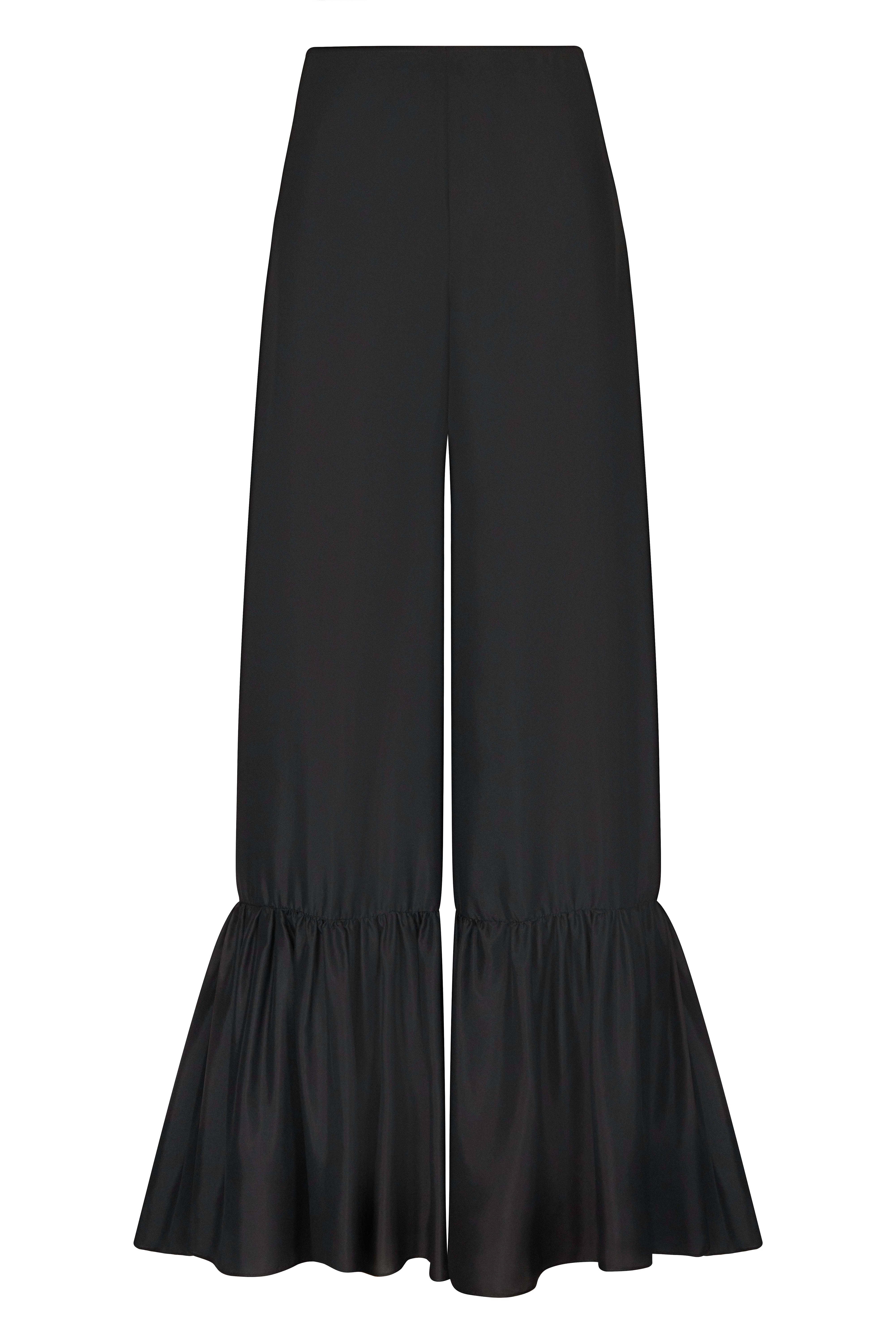 RUFFLE PANT · OBSIDIAN · Temily
