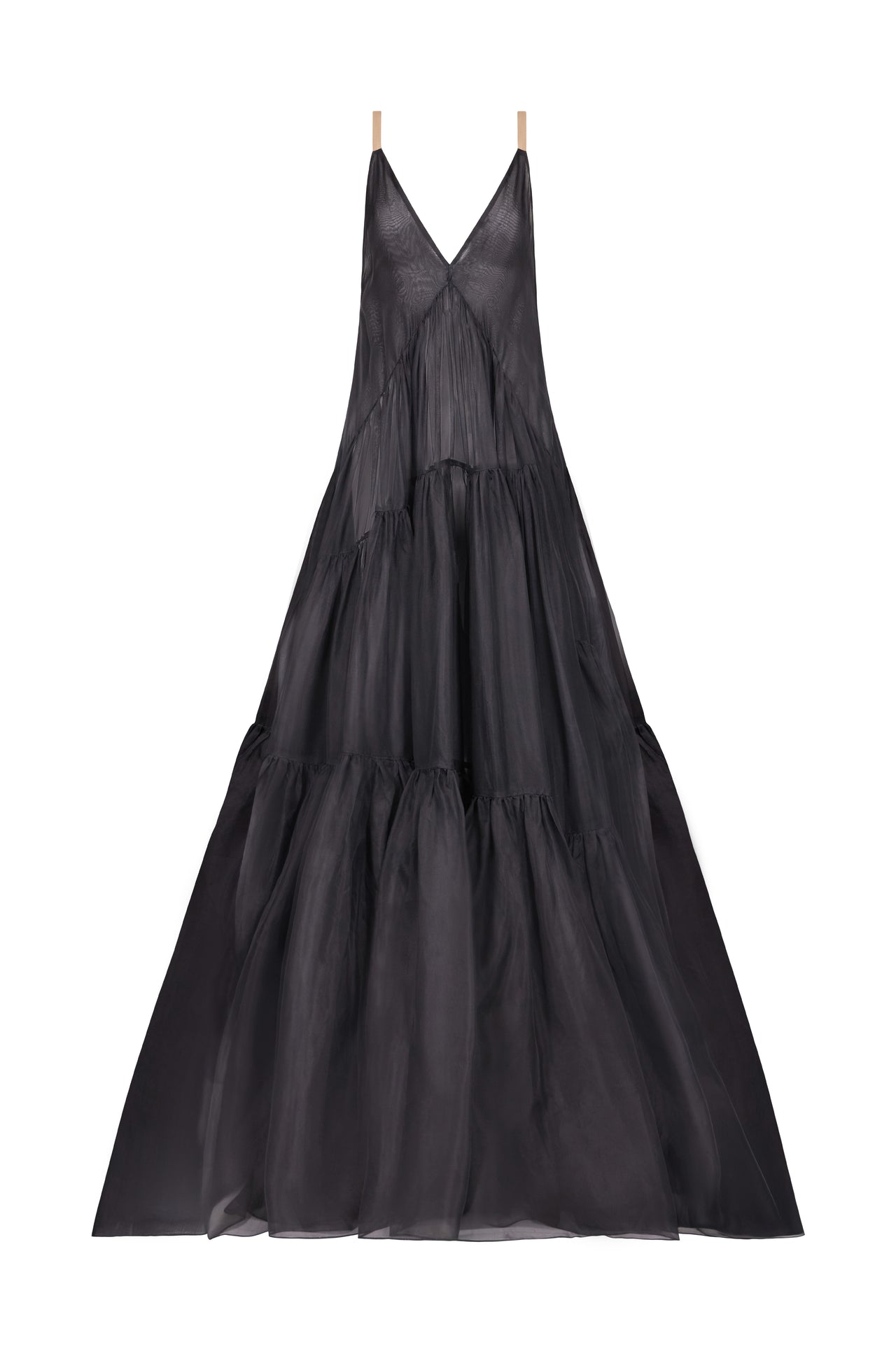 tiered gown · obsidian